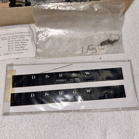 HO Scale Silver Streak 929-506 D&RGW Hart Gondola Railroad Train Car Kit NOS - Picture 5 of 7